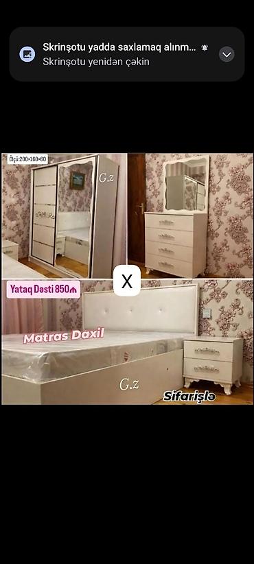 Yataq dəsti – Matras daxil Detallar: - Dəst tərkibi: sürgülü qapılı