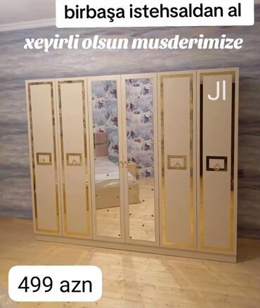 Dolablar: Açılan, 6 qapı Düz dolab, Şifonyer