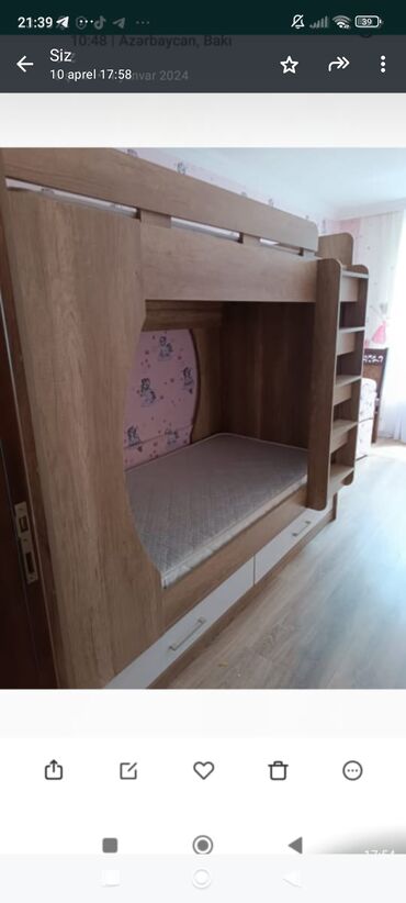 Детские двухъярусные кровати: Б/у, Для девочки и мальчика, С матрасом, С выдвижными ящиками