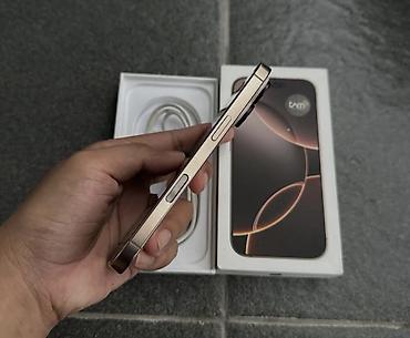 iphone se3: IPhone 16 Pro, 256 GB, White Titanium, Zəmanət, Simsiz şarj, Face ID — 3