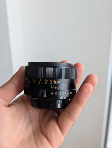 fotoapparat zorkii: M42 üçün keyfiyyətli obyektiv linza Yashinon-ds 50mm f1.7. işıq