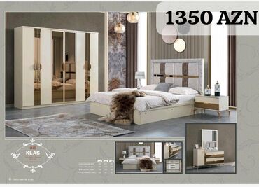 Yataq otağı dəstləri: İkinəfərlik çarpayı, Dolab, Termo, 2 tumba, Azərbaycan, Yeni — 27