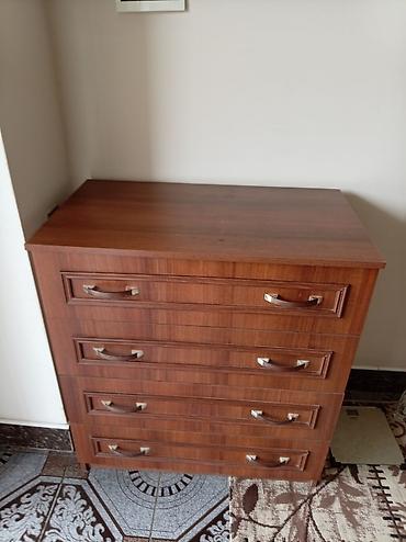 güzgülü mebel dəsti: Taxta komod – 5 çekmecəli - Material: ağac teksturalı MDF/laminat — 1