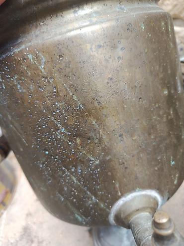 samovar luləyi: Məhsul: Antik 7 L mis samovar Təsvir: - Klassik kömür/od ilə işləyən — 4