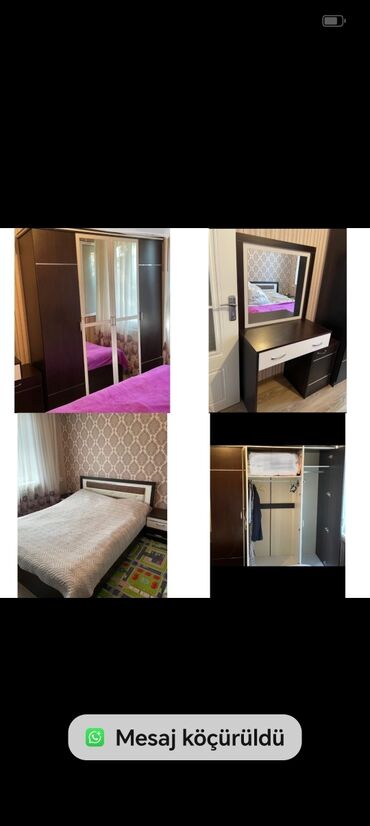 Otaq qapıları: 2 təknəfərlik çarpayı, Dolab, Termo, 2 tumba, İşlənmiş