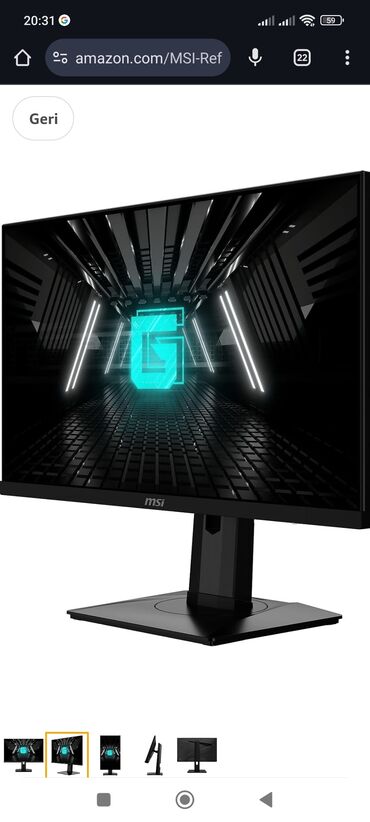 Monitorlar: Msi Rapid 180HZ 1MS 24inc Ips panel GAMING MONITOR HDMI VE DISPLAY