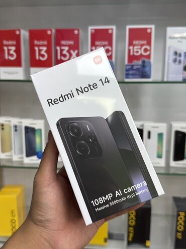 камера mi: Redmi, Redmi Note 14, Жаңы, 256 ГБ, түсү - Кара