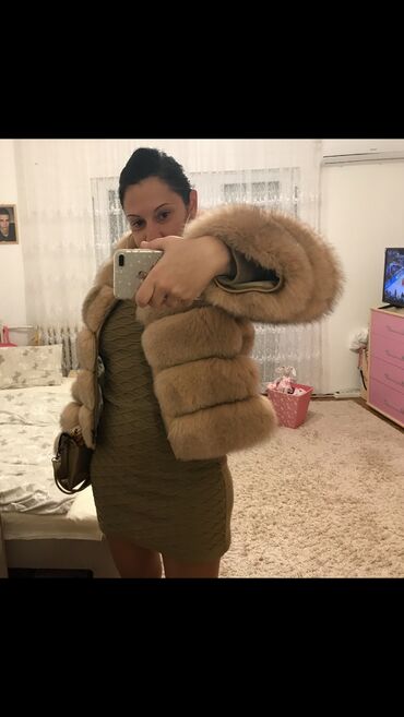Krzneni kaputi: M (EU 38), Sa postavom, Polarna lisica, bоја - Kapućino — 10