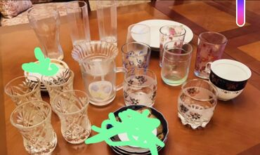 Kasalar: Kasalar, 6 ədədli dəst, rəng - Göy, Farfor, SSRİ — 19