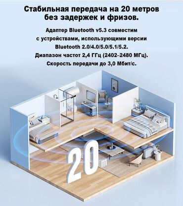 Модемы и сетевое оборудование: Адаптер Bluetooth версии 5.3 – быстрое и устойчивое подключение — 6