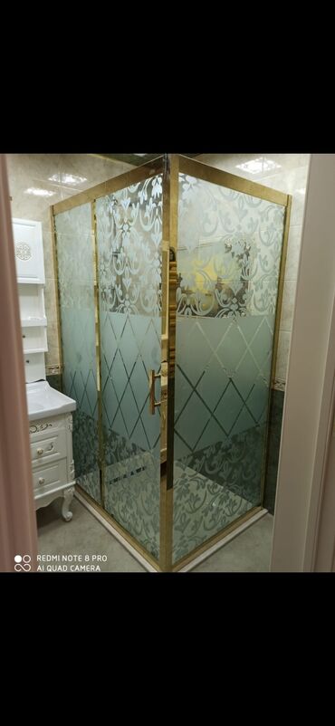 Duş kabinaları, arakəsmələr: Yeni Üstü açıq kabina, Künc üçün, Pulsuz çatdırılma — 28