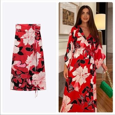 sve o farmasi kozmetici: Zara, XS (EU 34), Floral, color - Red