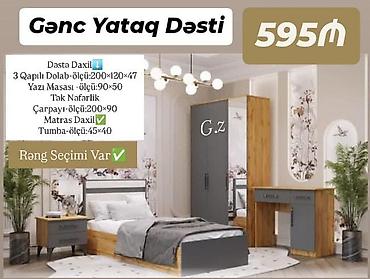 mebel gence: *Gənc Yataq Dəsti ✨ 595Azn* 🔹İstehsal Rusiya Laminat 18/lik qalınlıqda — 1