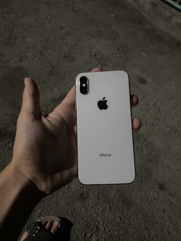 сдать телефон на запчасти: IPhone Xs, Колдонулган, 64 ГБ, Ак, 77 %