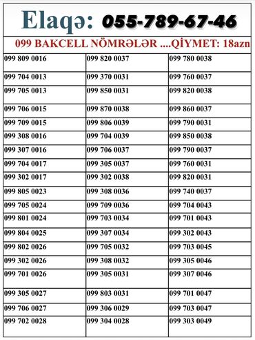 azercell nomreler: 🇦🇿✅azercell 050/051/010🤩bakcell 055/099🤩nar 070/077🤩nomreler bizde