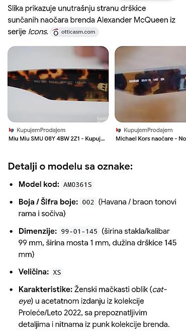 broševi: "ALEXANDER McQUEEN"® naočare za sunce – ORIGINAL 100%. M A D E I N I T — 8