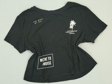 czarne t shirty z koronką: T-shirt, XS, stan - Dobry