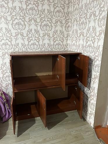 Тумбы для вещей и одежды: Два модульных шкафчика/тумбы из ЛДСП под дерево (цвет орех/махагон) — 7
