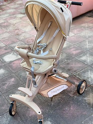 ay: Məhsul: Uşaq kalyaskası (beji rəng, “baby speed” səbətli, qatlanan — 5