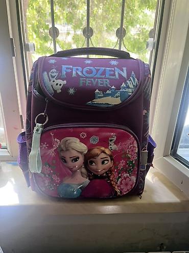 məktəbli cantaları: Uşaq məktəb çantası – “Frozen Fever” temalı - Rəng: bənövşəyi — 1