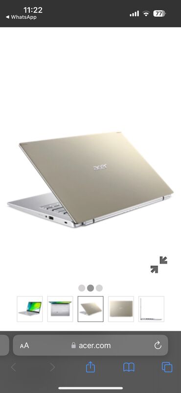 чехлы для ноутбуков бишкек: Ультрабук, Acer, 8 ГБ ОЗУ, Intel Core i5, 14 ", Новый, Для несложных задач, память SSD