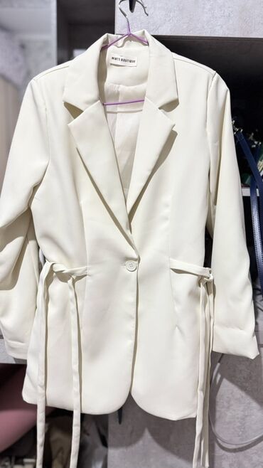 одежды для новорожденных: Женский кремовый блейзер Mints Boutique - Цвет: молочный/айвори -