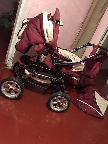 Uşaq dünyası: Uşaq arabası – Baby Lux, 2-ü 1-də komplekt - Rəng: bordo/krem - — 2