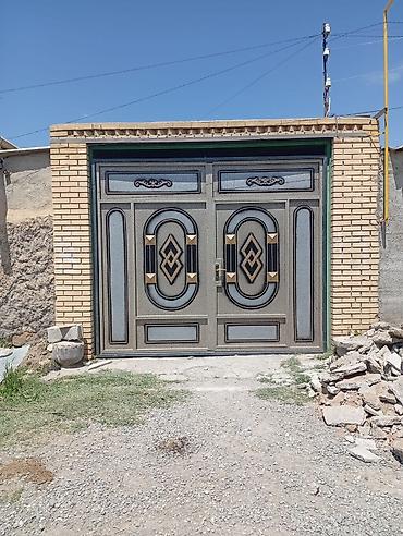 Metall darvaza – dizaynlı ikiqanadlı model - Material: qalın metaldan