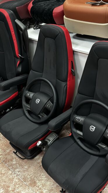 Чехлы и накидки на сиденья: Чехлы Кожаные, цвет - Черный, Volvo, Новый, Самовывоз — 7