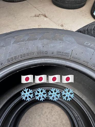 нарын донголок: BRIDGESTONE BLIZZAK DM-V2🇯🇵 265/65/17 112Q ❄️ Баасы 24999 сом комплект — 4