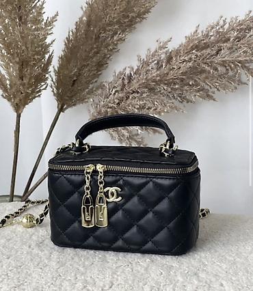 шанель сумка: Брала дорого Сумка-бокс Chanel Vanity Case, черная, стеганая - Форма — 1