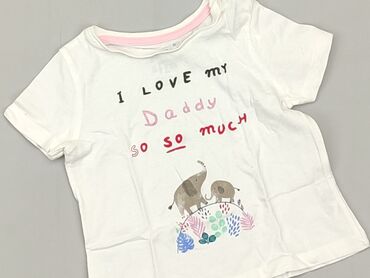 biała koszula dziewczęca: T-shirt, F&F, 6-9 months, condition - Very good