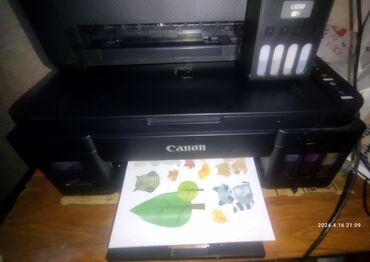printer satisi: Canon printer satılır, 4 reng gedir scan edir ag qara rəngli