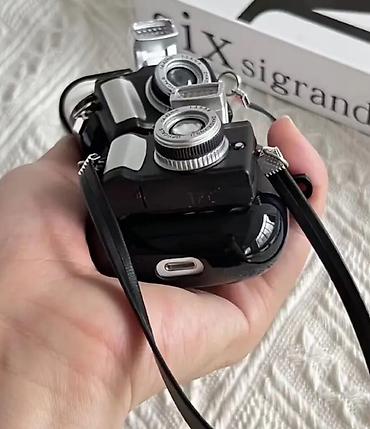 Фото и видеокамеры: Məhsul: Retro fotoaparat dizaynlı AirPods qoruyucu qabı - Uyğunluq — 4