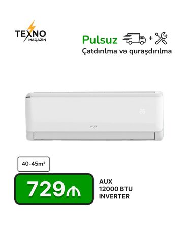 kondisioner tcl: Kondisioner AUX, 40-45 kv. m, Split sistem, Pulsuz quraşdırılma