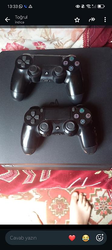 ps4 slim disk: PlayStation 4 Slim komplekt - Konsol: Sony PlayStation 4 Slim (qara — 4