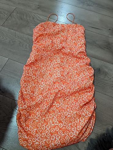 calcedonia helanke: Haljina Etika Fashion – narandžasta letnja slip haljina sa dezenom - — 1