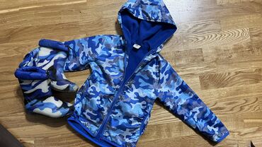 детская обувь 10 лет: Куртка, Для мальчиков, 4 - 5 лет, Benetton