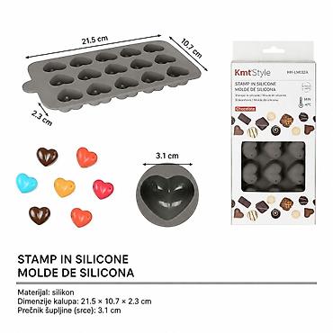 KMT Čokoladni silikonski kalup (srce breskve) 2416094 Silikonski