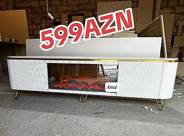 son zeng dekoru: TV stendi – dekorativ elektrik ocaqlı model Qiymət: 599 AZN (şəkildə — 2