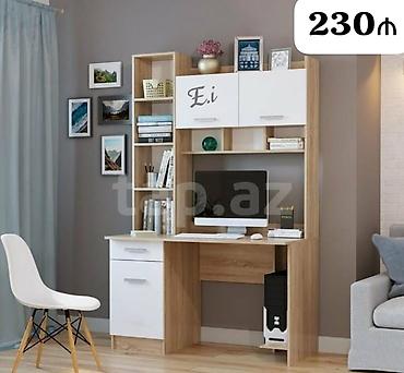 is stolu: Düz masa, Polkalı, Siyirməli, Sadə laminat — 1
