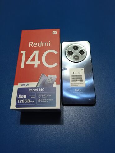 Redmi: Redmi, Redmi 14C, Б/у, 128 ГБ, цвет - Голубой, 2 SIM