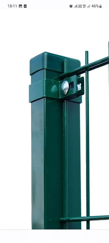 Proizvodi od rolovanog metala, metalni kanali: Obujmica metalna za stub 40x40 – cink + PVC (za 3D i 2D panel) 📍 — 4