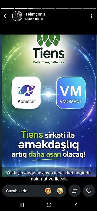 Tiens ilə əməkdaşlığı asanlaşdıran rəqəmsal həll - Tiens ekosistemi lalafo.az -da Tiens ilə əməkdaşlığı asanlaşdıran rəqəmsal həll - Tiens ekosistemi