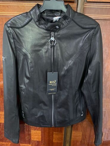женские деми куртки: Кожаная куртка, M (EU 38)