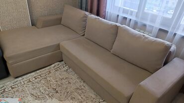 мягкая мебель в рассрочку бишкек: Модульный диван, цвет - Бежевый, Б/у