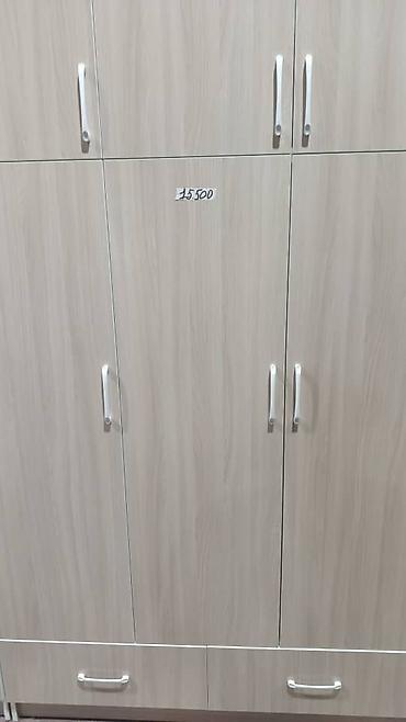Шкаф-купе/распашной для одежды из ЛДСП светлого древесного оттенка