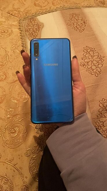 tab a7 qiymeti in Azərbaycan | PLANŞETLƏR: Samsung Galaxy A7 | 128 GB rəng - Göy | Barmaq izi