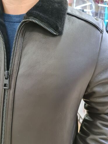 Дубленки: Мужская дублёнка классического кроя - Материал: натуральная овчина с — 12