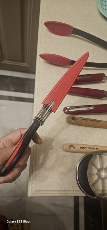 Digər qab-qacaq və mətbəx ləvazimatları: Mətbəx alətləri dəsti – müxtəlif brendlər,giymet sondu,olcu gablari — 2